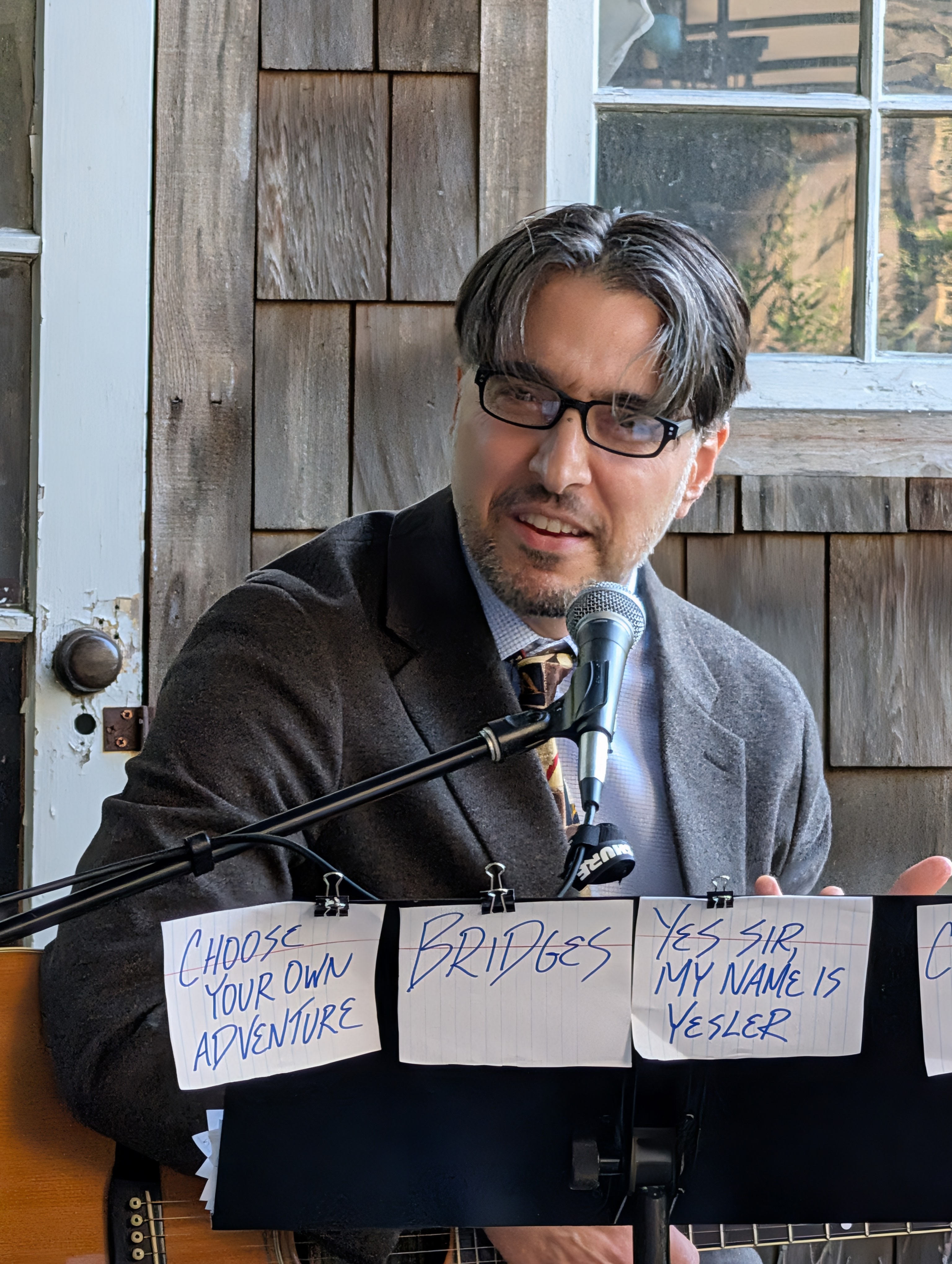 Performing at the West Seattle house concert